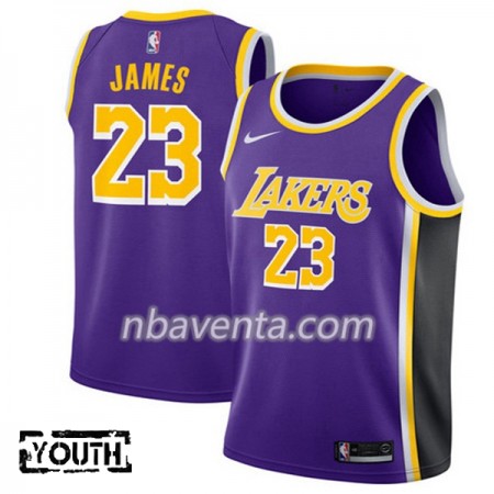 Camiseta Niños Los Angeles Lakers Lebron James 23 2018-19 Nike Violeta Swingman Camiseta Niños Los Angeles Lakers Lebron James 23 2018-19 Nike Violeta Swingman
